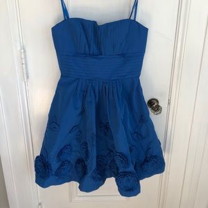BCBG MAXAZRIA blue rose dress